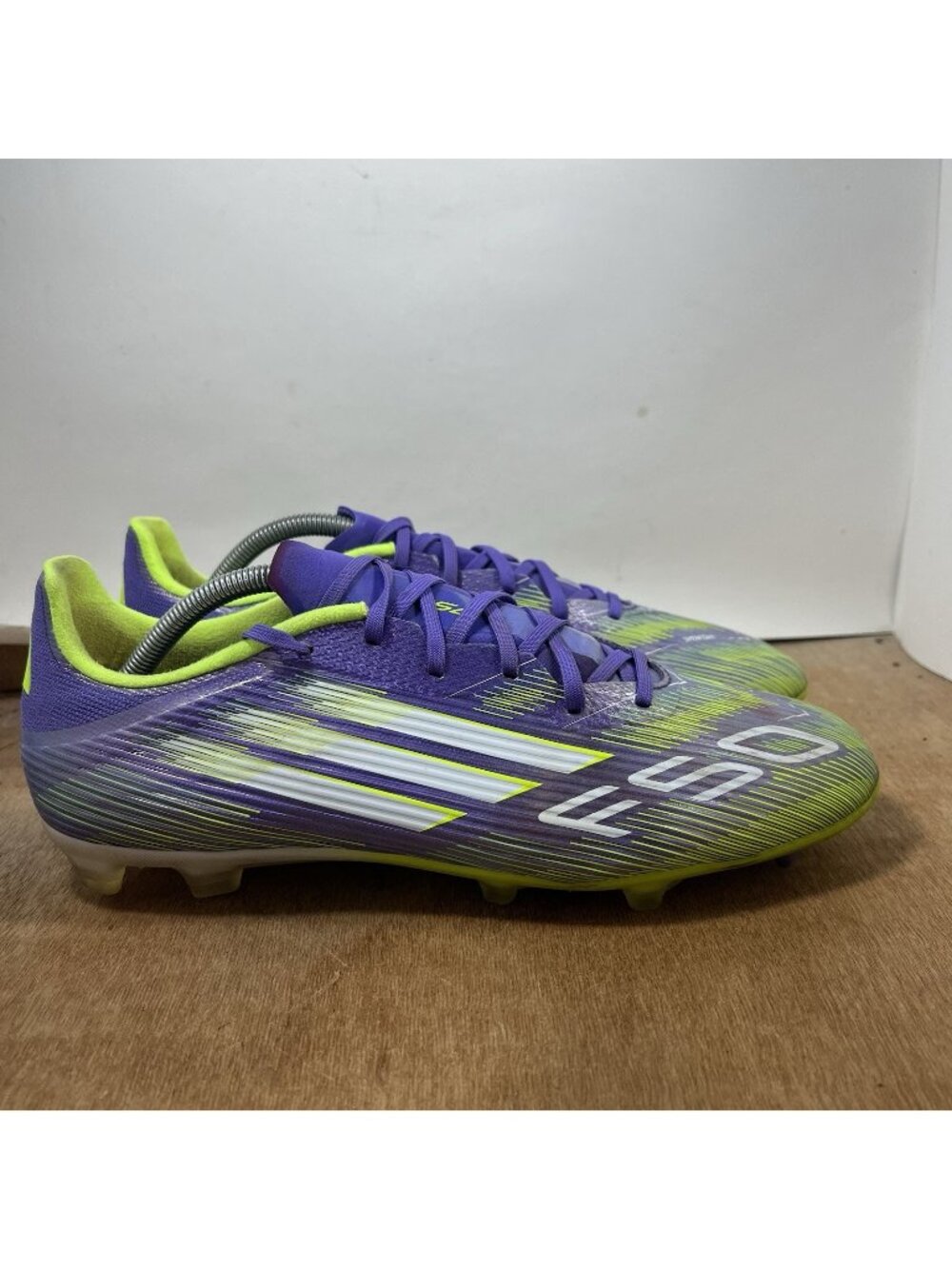 Adidas F50 LEAGUE Men's Size 11.5 Soccer Cleats Purple Lemon JI003 MESSI